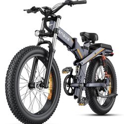 ENGWE X24/X26 1200W Electric Bike for Adults, 26" x 4.0 Fat Tire Folding Ebike with Single/Dual Removable Battery 48V 19.2AH/+10AH up to 62/94Miles & 