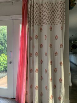 2 Linen Blackout Curtains - 5ft Long