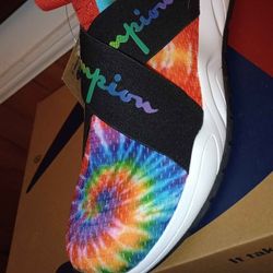 Men's Size 10.5 New In Box Champion Rally Tie Dye Crossover Sneakers 