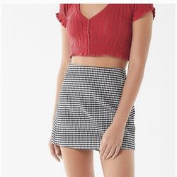 Gingham / Checkered Mini Skirt Size L