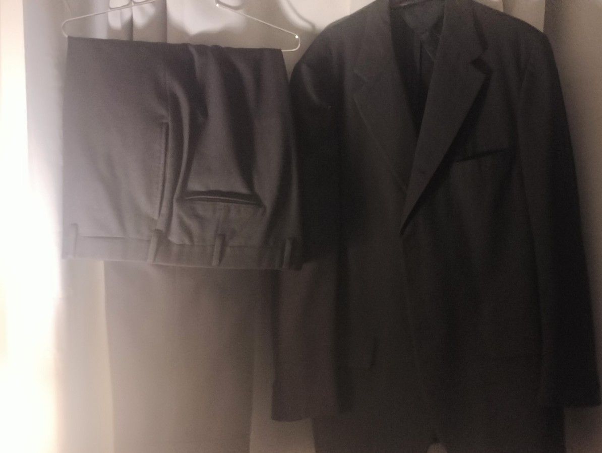BLACK BROOKS BROTHER SUIT SIZE 45 X L JACKET PANTS 40 XL