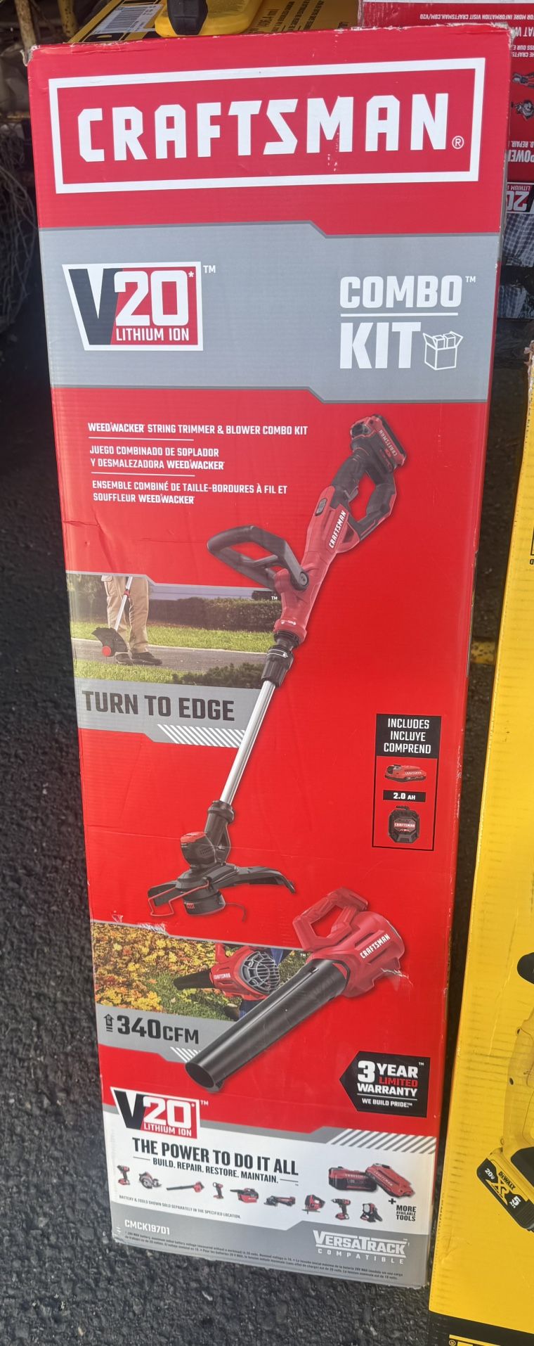 CRAFTSMAN V20 20-volt max Cordless Battery String Trimmer and Leaf Blower and Combo Kit 2 Ah (Battery Included) (Charger Included)
