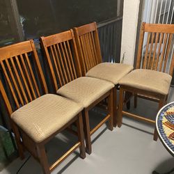 Vintage Solid Wood High Chairs (4)