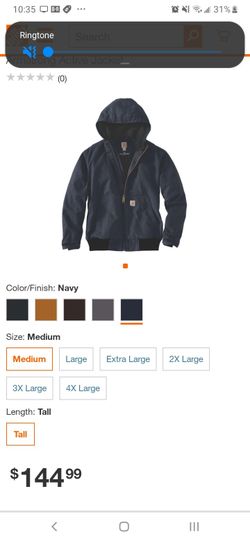 Men's Medium Navy Cotton Full Swing Armstrong Active Jacket