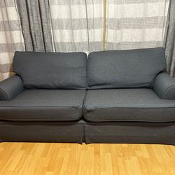Sofa Couch Blue 91in Width