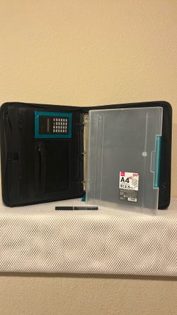 Office Supplies - 3 Ring Binder, Plastic File Holder, Pen for School/Work/Business