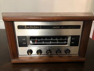 Vintage Carson Pirie Scott AM/FM Stereophonic Receiver Wood Cabinet Tested Works
