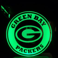 Green Bay Packers Etched Lighted Mirror