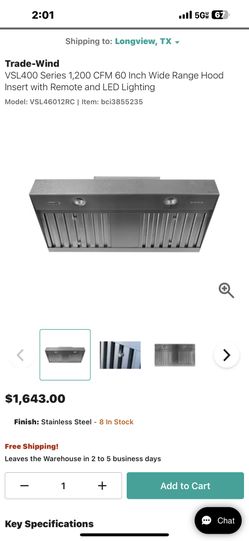 Trade-Wind Wide Range Hood