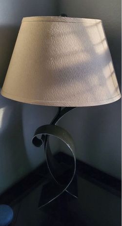 2Table Lamps with Scrolled Metal Base