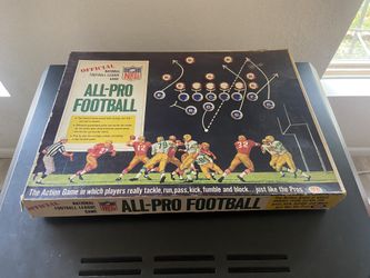 All Pro Football Board Game By Ideal; 1967