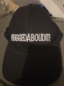 Fuggedaboudit Embroidered Black Baseball Cap