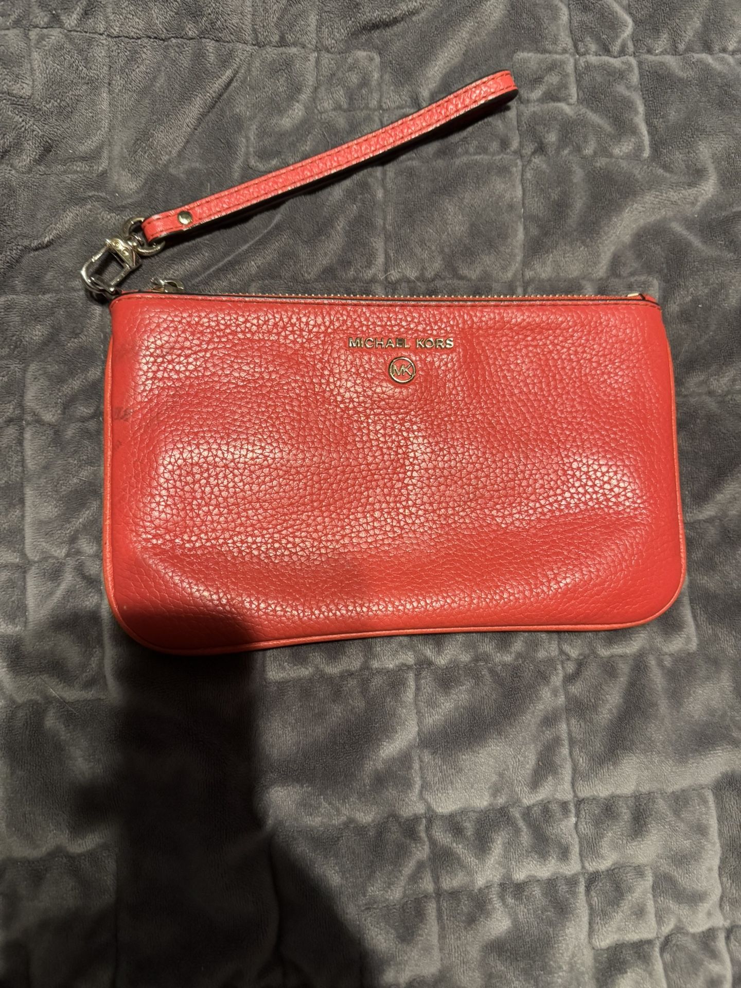Michael Kors Leather Wristlet Red