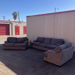 Three Piece Brown Sofa Sleeper Set