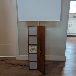 Rare Pomona Walnut Tile Table Lamp by Paul McCobb, Mid Century MCM

