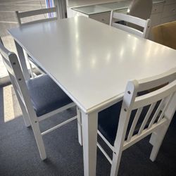 5pcs White Dining Set