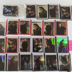 Rare 2008 Batman Dark Knight Heath Ledger Joker Rookie Sticker Cards + Refractors lot