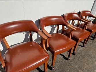 Free Set of 4 Vintage Armchairs on Casters