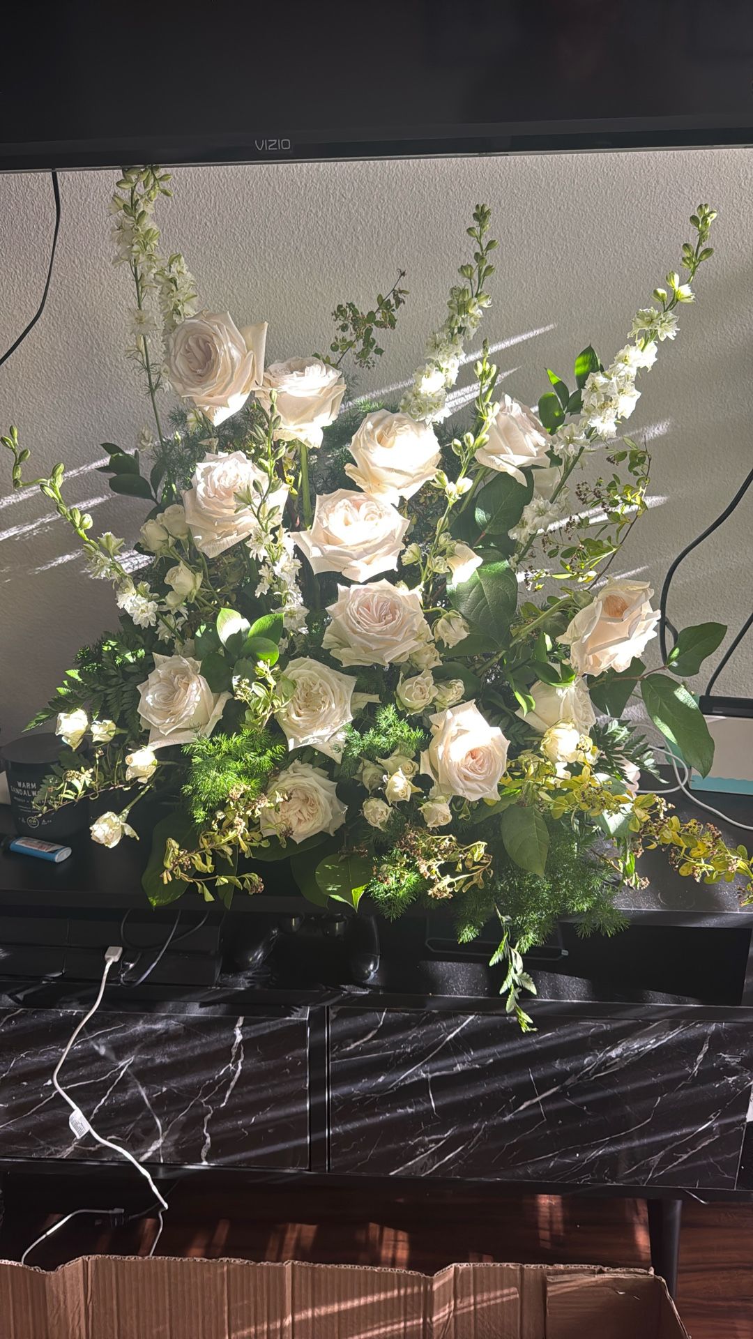 Fresh Real White Roses