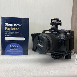 Canon EOS R6 Mark II with 24-105mm Kit Lens, Vmount Battery, Rod, Cage, Cable Ready To Go Kit (Located In Downey, CA)