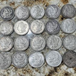 20 Morgan silver dollars 