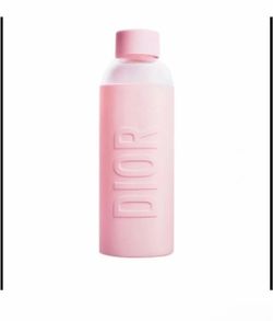 Dior Pink Glass Water Bottle