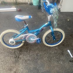 Girl Frozen Bike