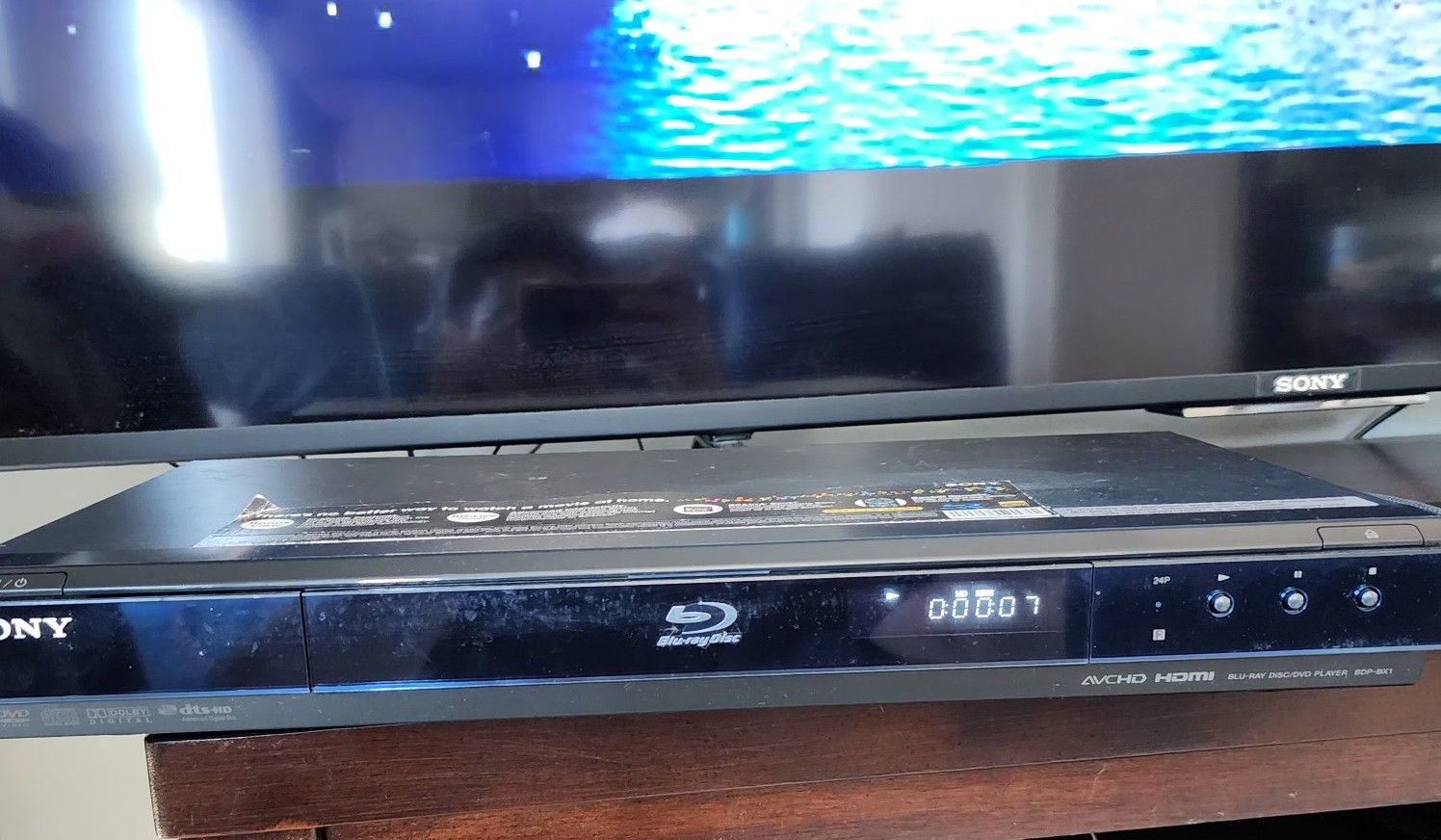 Sony Blu-ray Disc Player with Power Cable & Remote