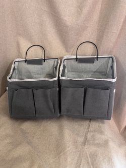2 fabric baskets storage