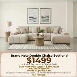 Brand New Double Chaise Sectional Sofa