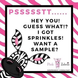 Pink Zebra Sprinkles Samples 