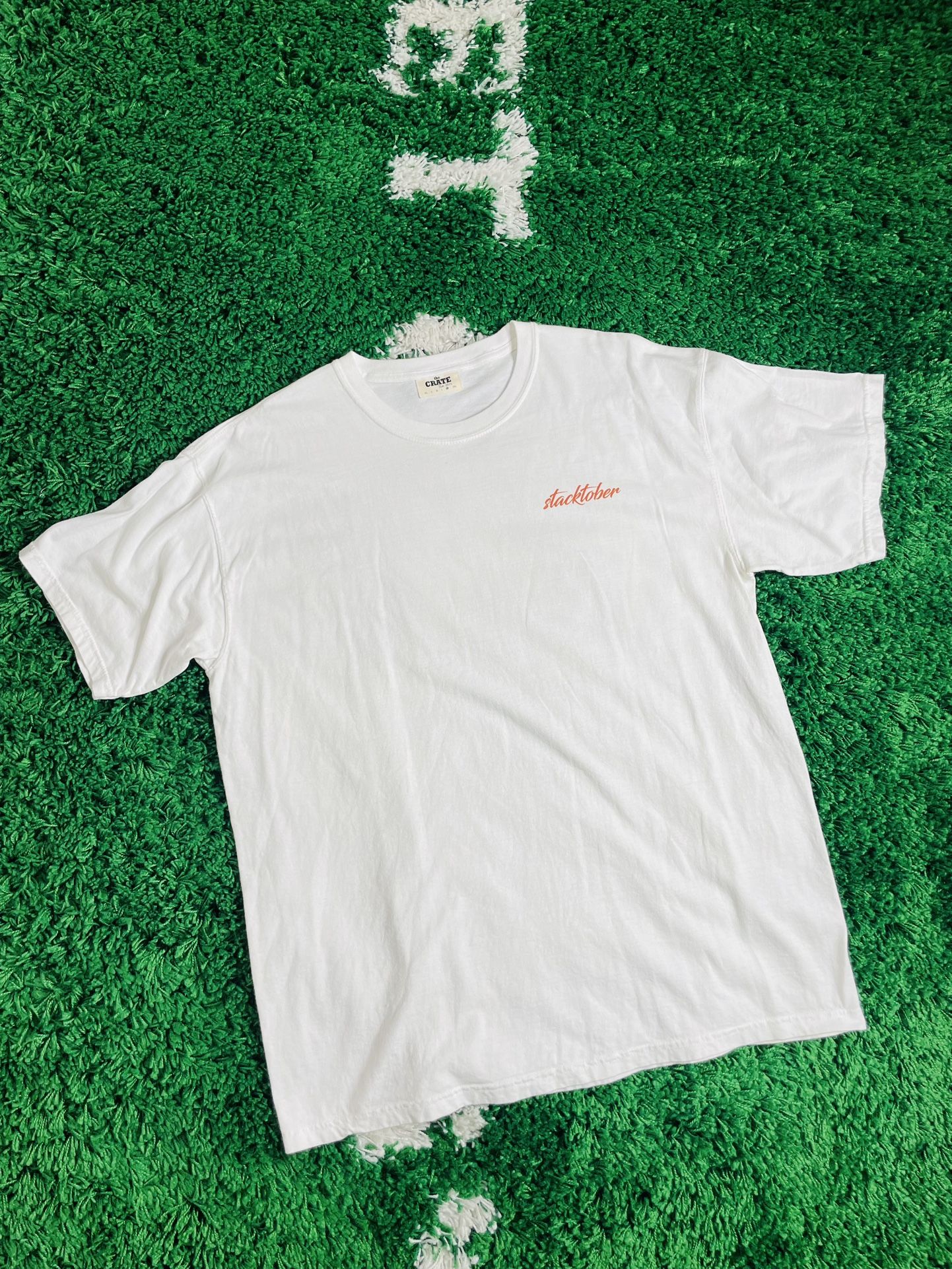 THE CRATE NY Stack Bundles STACKTOBER T-Shirt Tee White Size XL