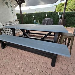 Hand-made picking table and bench