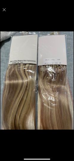 BRAND NE W Microlink Blonde Hair extensions 50mg each 16" & 18"