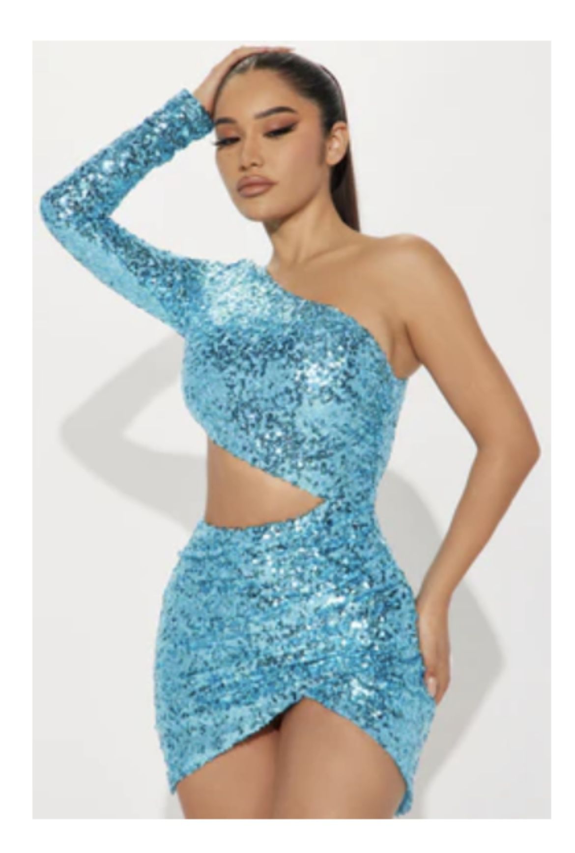 Aqua mini dress
