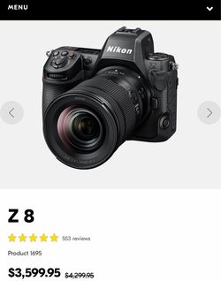 Nikon brand new z8 camera