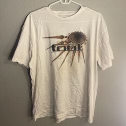 Tool T Shirt Mens 2XL Graphic Print Tee Short Sleeves White Art Band Merch