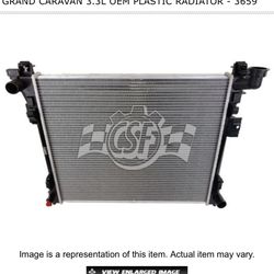 ☀️#A50 CSF 08-10 DODGE GRAND CARAVAN 3.3L OEM PLASTIC RADIATOR - 3659