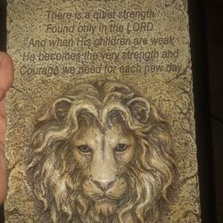 Vintage Lion Head Plaque 