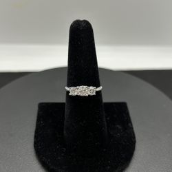 14KW 1CTW 3-Stone Engagement Ring