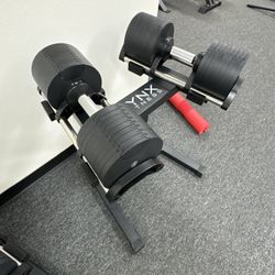 LYNX FITNESS ( BRAND NEW IN BOX ) Pair Of 80lb Adjustable Dumbbells
