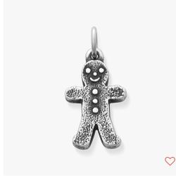 James Avery Gingerbread Boy Charm   925 Silver