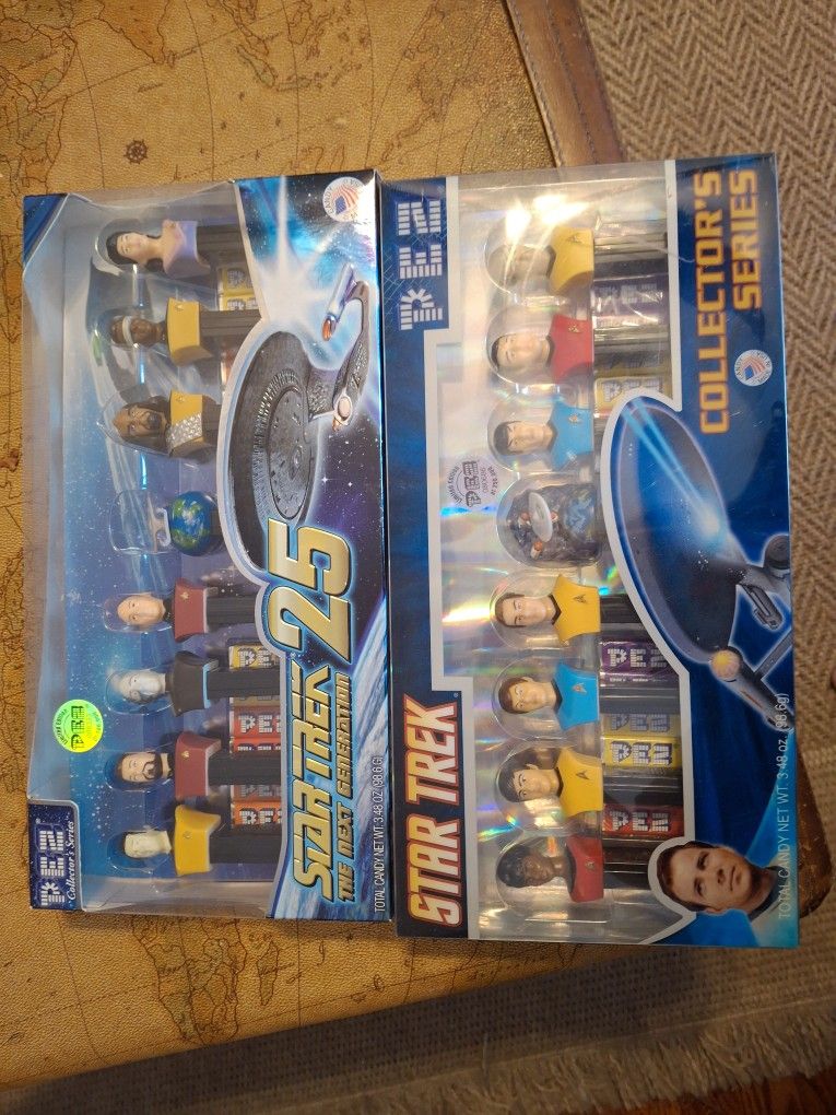 Two Sets Of Pez Star Trek Collection Series