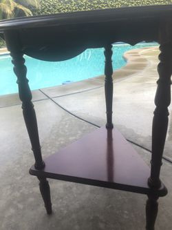Wood side table