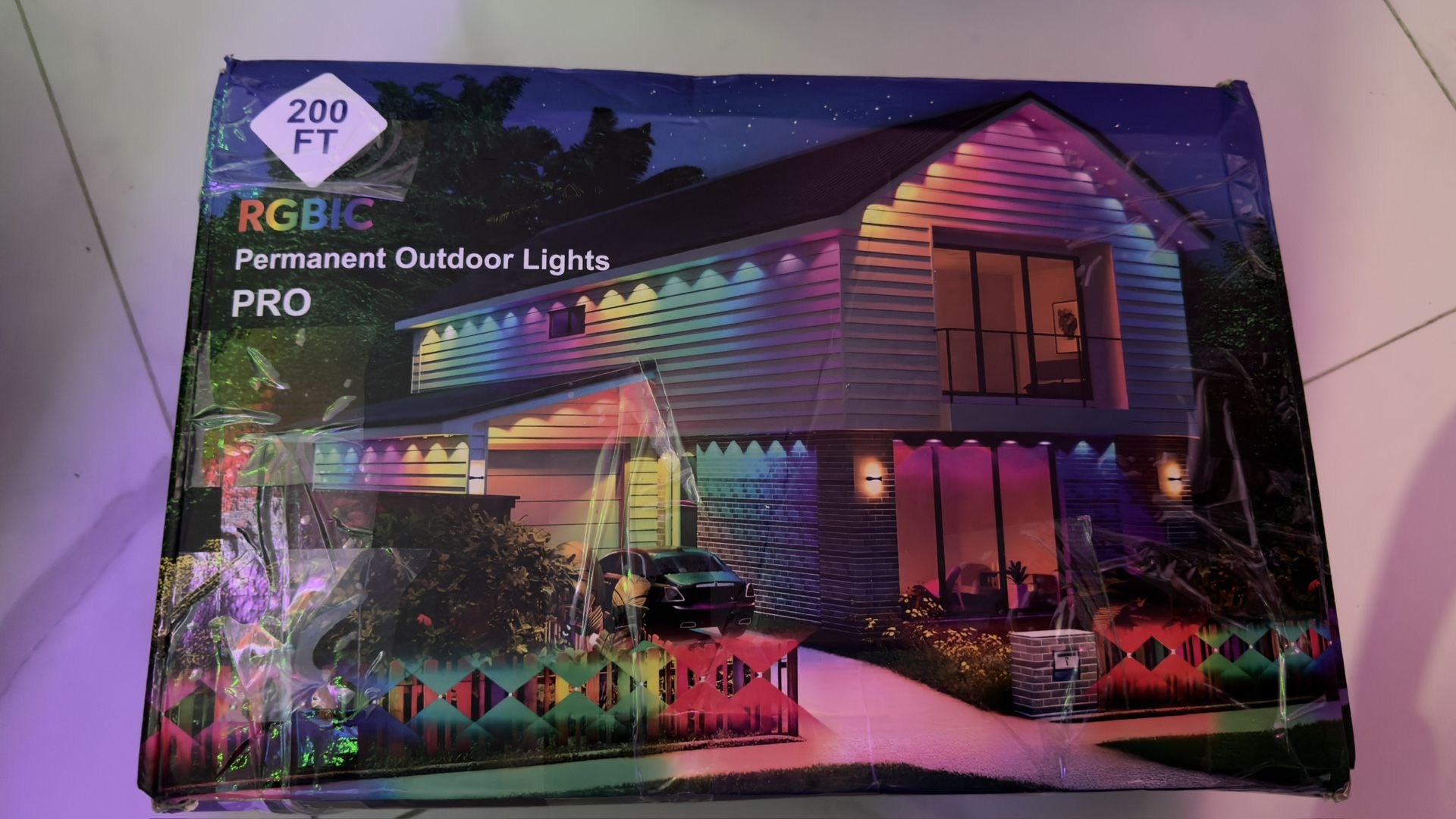 RGB Outdoor Christmas Lights with 30/60/120 LED, Waterproof Eaves Lights for Halloween Decor, 16 Million Colors, 44 Scene Modes, IP67 Rated, Easy Inst