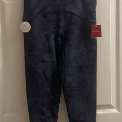 Brand New Blue Spanx Active 7/8 Leggings Size L Juniors 