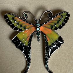 Vintage Butterfly Enamel Pin Brooch