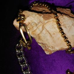 Gold And Silver Heavy Chain Necklace