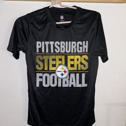 NFL Pittsburgh Steelers Football Apparel YOUTH Graphic Black Jersey Sz M 10/12