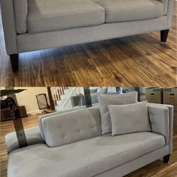 Macy’s Love Seat & Chase Lounge  Gray